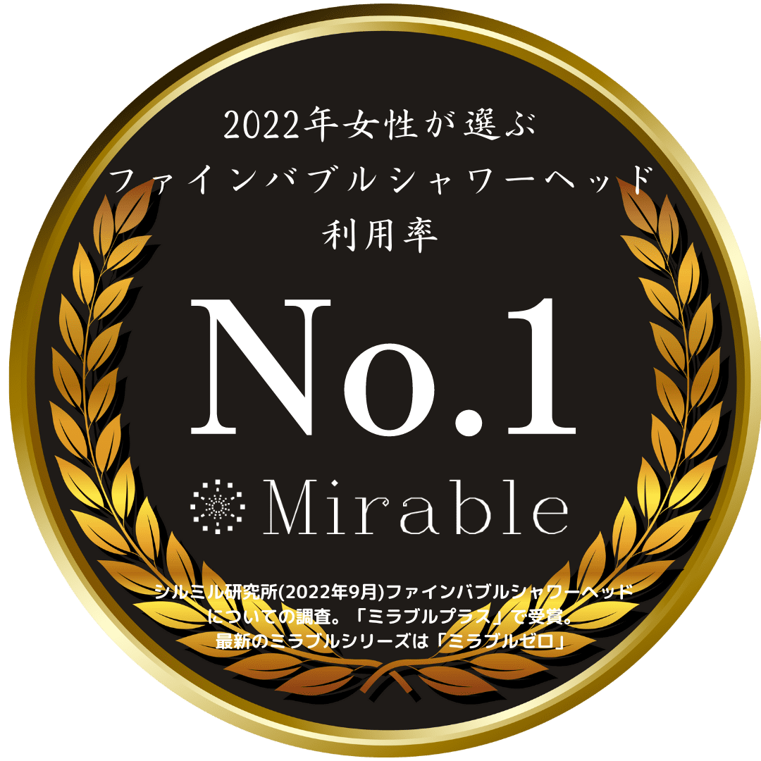 2022年女性が選ぶファインバブルシャワーヘッド利用率No.1